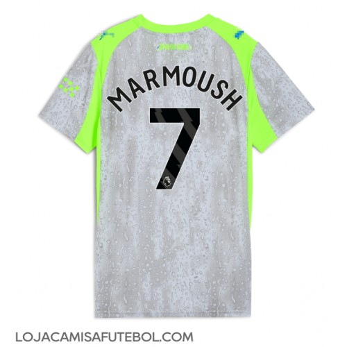 Camisa de Futebol Manchester City Omar Marmoush #7 Equipamento Alternativo Mulheres 2025-26 Manga Curta